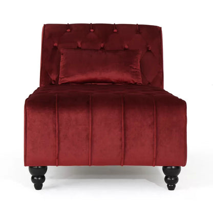 Chaise Lounge: Andrews Tufted Armless Chaise Lounge Chair