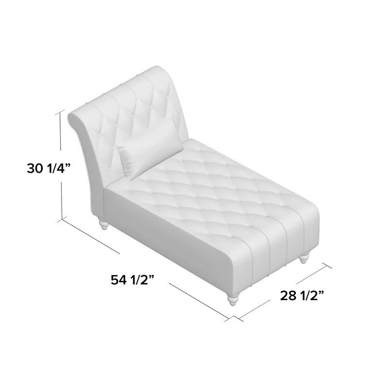 Chaise Lounge: Andrews Tufted Armless Chaise Lounge Chair