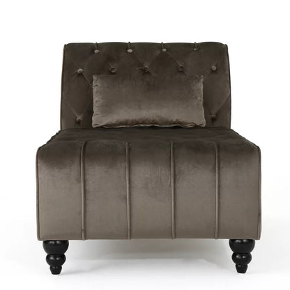 Chaise Lounge: Andrews Tufted Armless Chaise Lounge Chair
