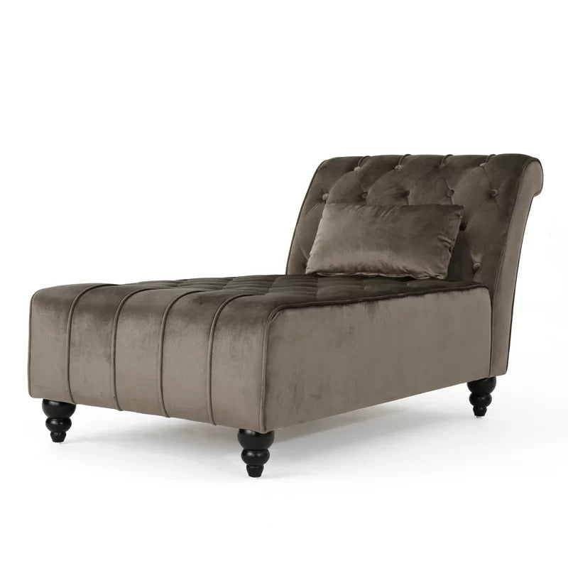 Chaise Lounge: Andrews Tufted Armless Chaise Lounge Chair
