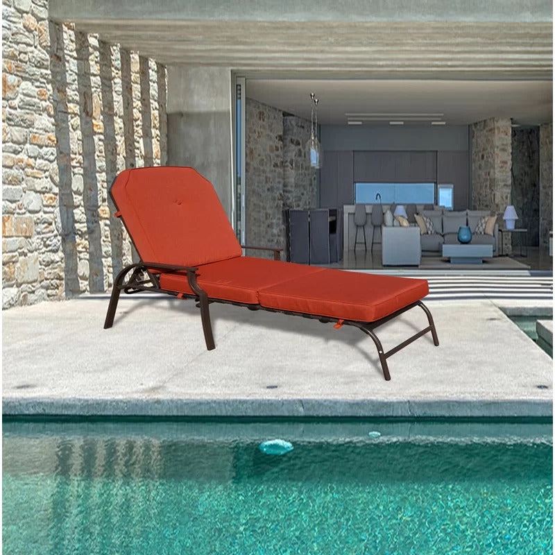Chaise Lounge: Artime 82'' Long Reclining Single Chaise with Cushions