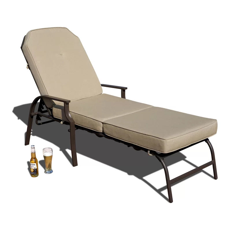 Chaise Lounge: Artime 82'' Long Reclining Single Chaise with Cushions