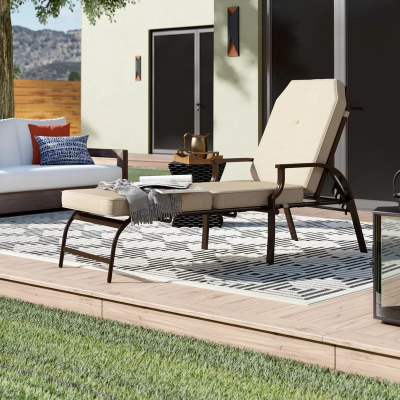 Chaise Lounge: Artime 82'' Long Reclining Single Chaise with Cushions