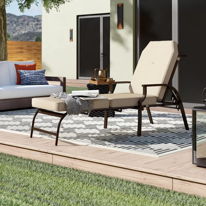 Chaise Lounge: Artime 82'' Long Reclining Single Chaise with Cushions
