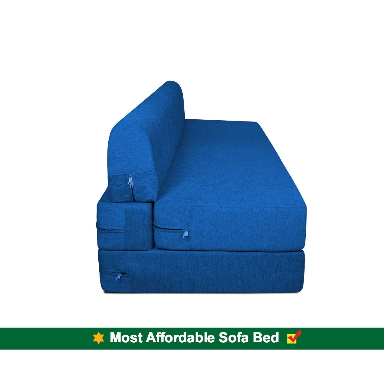 Sofa Cum Beds: 2 Seater Sofa Bed-Royal Blue- 4ft x 6ft with Free micro fiber Designer cushions