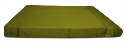 Sofa Cum Beds: 2 Seater Sofa Bed-Green- 4ft x 6ft with Free micro fiber Designer cushions
