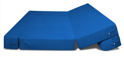 Sofa Cum Beds: 2 Seater Sofa Bed-Royal Blue- 4ft x 6ft with Free micro fiber Designer cushions