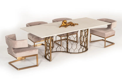 Dining Table: Kaser Marble Dining Table