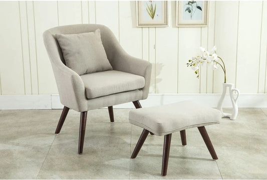 Leisure Chair: Modern Leisure Chair With Ottoman