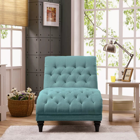 Chaise Lounge: Dannely Tufted Armless Chaise Lounge Chair