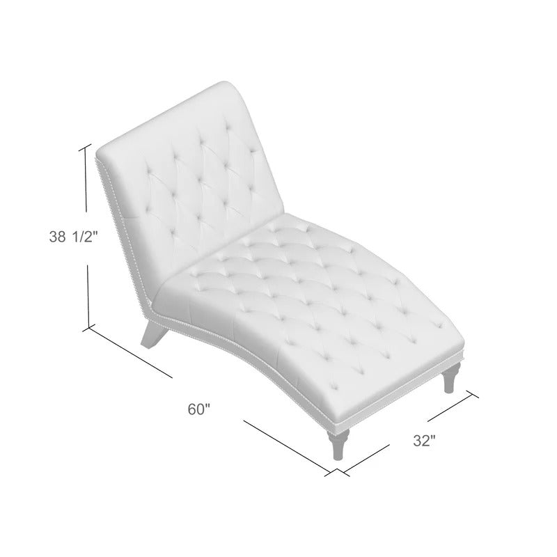 Chaise Lounge: Dannely Tufted Armless Chaise Lounge Chair