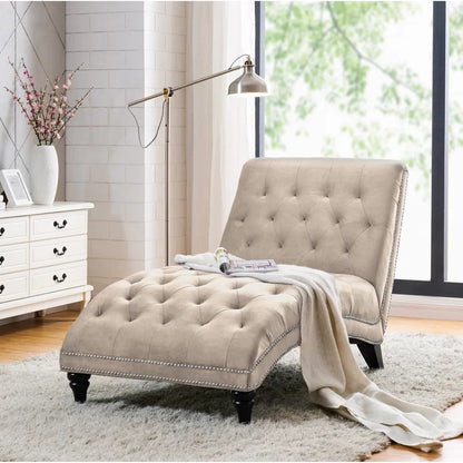 Chaise Lounge: Dannely Tufted Armless Chaise Lounge Chair