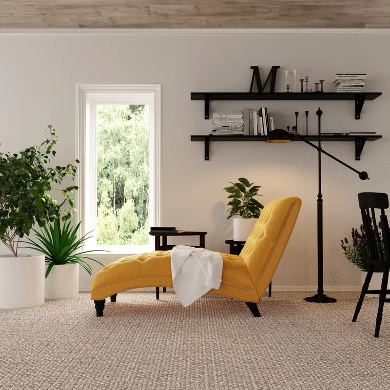Chaise Lounge: Dannely Tufted Armless Chaise Lounge Chair