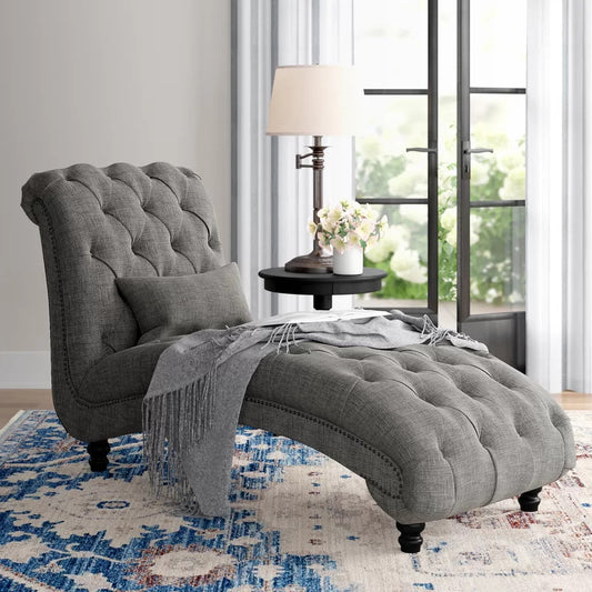 Chaise Lounge: Diyom Tufted Armless Chaise Lounge