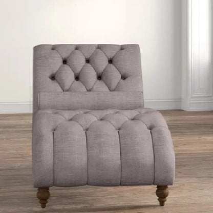 Chaise Lounge: Luxorious Indoor Chaise Lounge Chair with Nailhead Trim and Accent Toss Pillow