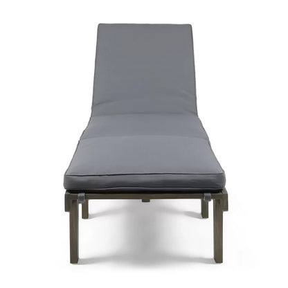 Chaise Lounge: Maeshello 78.74'' Long Reclining Acacia Chaise Lounge Set with Cushions (Set of 2)