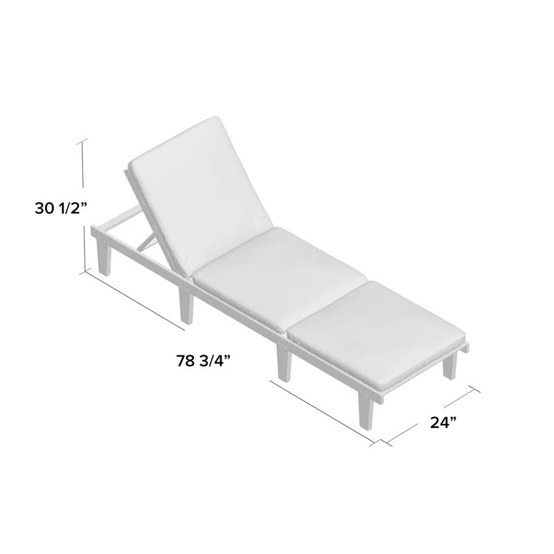 Chaise Lounge: Maeshello 78.74'' Long Reclining Acacia Chaise Lounge Set with Cushions (Set of 2)