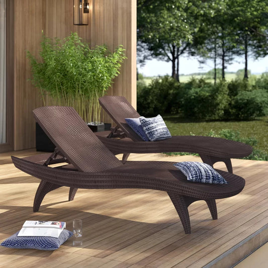 Chaise Lounge: Vartem 77.6'' Long Reclining Single Chaise (Set of 2)