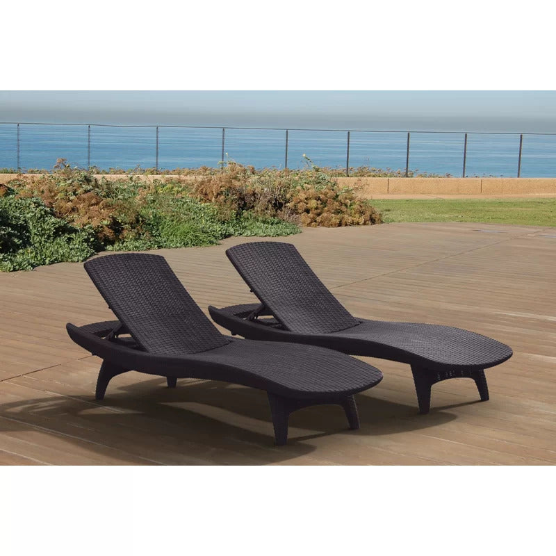 Chaise Lounge: Vartem 77.6'' Long Reclining Single Chaise (Set of 2)