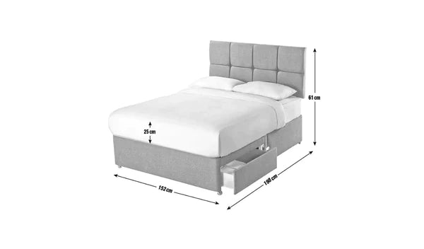 King Size: 2 Drawer King Size Divan Bed