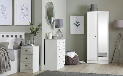 Chest Of Drawers: White 4 Drawer Chest Of Drawers