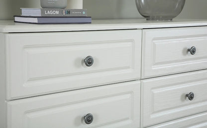 Chest Of Drawers : White Midi 6 Drawer Chest Of Drawers