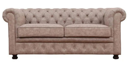 3 Seater Sofa Set:- Chesterfield Fabric Sofa Set (Beige)