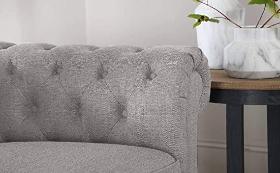 Chesterfield Sofa Set: Solid Wood Fabric 3 Seater Sofa Set