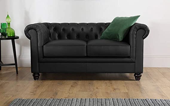 Chesterfield Sofa Set: Solid Wood Fabric 3 Seater Sofa Set