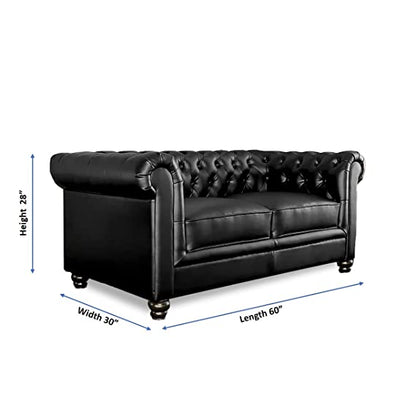 Chesterfield Sofa Set: Solid Wood Fabric 3 Seater Sofa Set