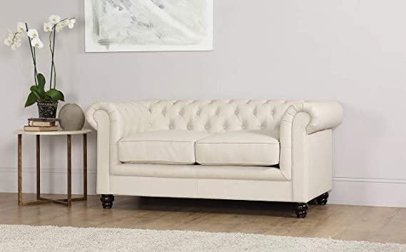 Chesterfield Sofa Set: Solid Wood Fabric 3 Seater Sofa Set