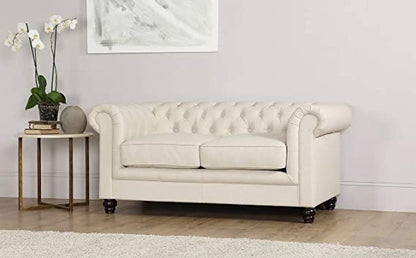 Chesterfield Sofa Set: Solid Wood Fabric 3 Seater Sofa Set