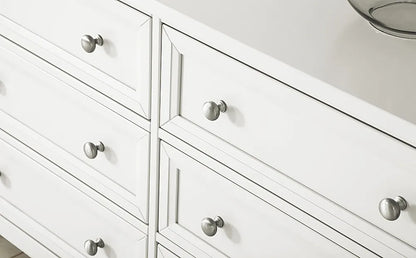  Chest of Drawers: White Wide 6 Drawer Chest of Drawers