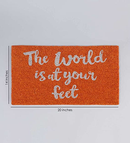 Doormats: Coconut Fiber Printed Doormat Mats for Front/Entryway with Thickened Non-Slip for Outdoor and Indoor