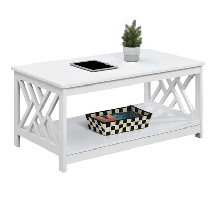 Coffee Table: 4 Legs Coffee Table with Storage