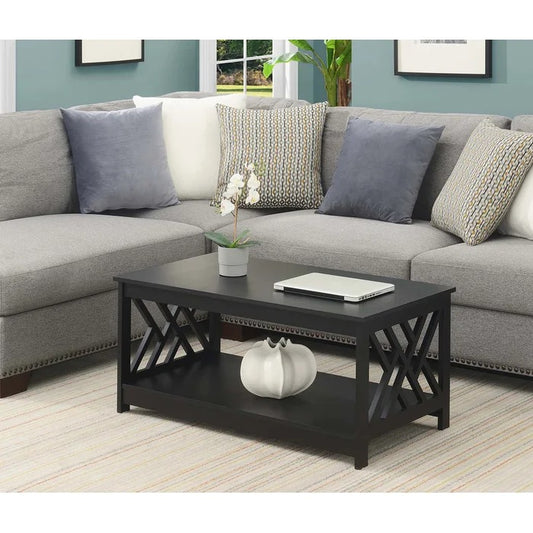 Coffee Table: 4 Legs Coffee Table with Storage