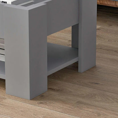 Coffee Table: Lift Top Frame Coffee Table with Storage