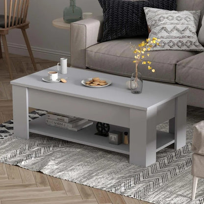 Coffee Table: Lift Top Frame Coffee Table with Storage
