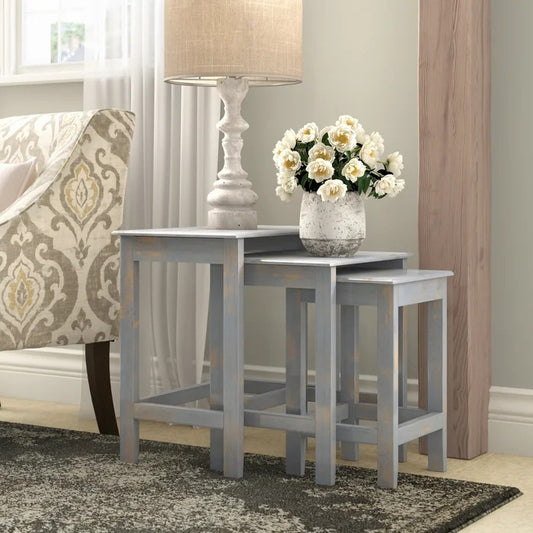 Coffee Table Set: 24'' Tall Solid Wood Coffee Tables