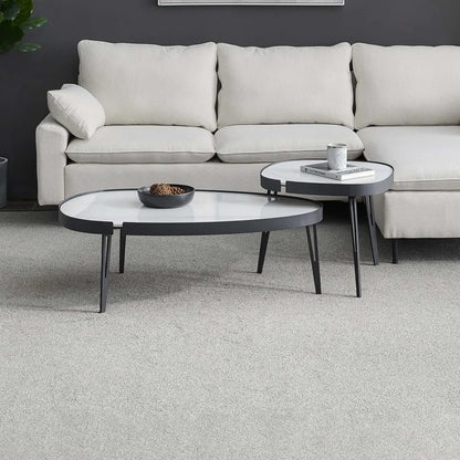 Coffee Table Set: 2 Piece Stone Coffee Table Set