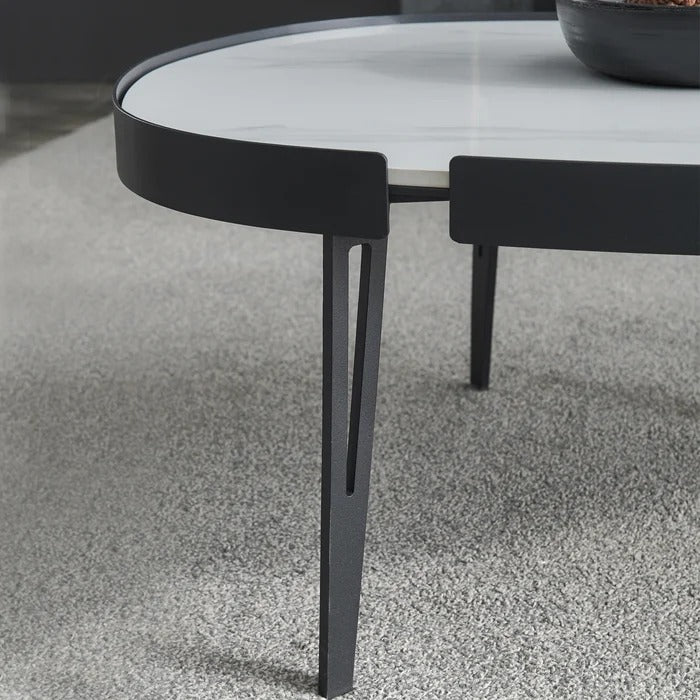 Coffee Table Set: 2 Piece Stone Coffee Table Set