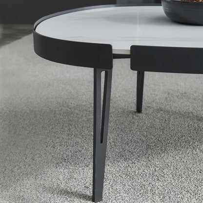 Coffee Table Set: 2 Piece Stone Coffee Table Set