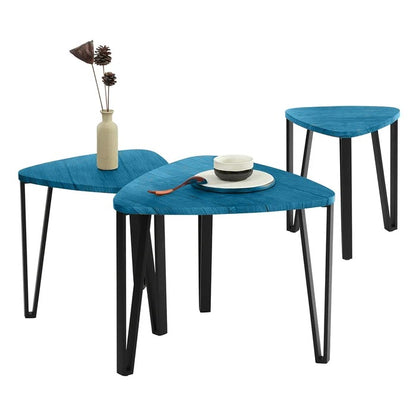 Coffee Table Set: 3 Legs 3 Wooden Tables