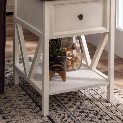 Coffee Table Set: 3 Piece White Coffee Table Set