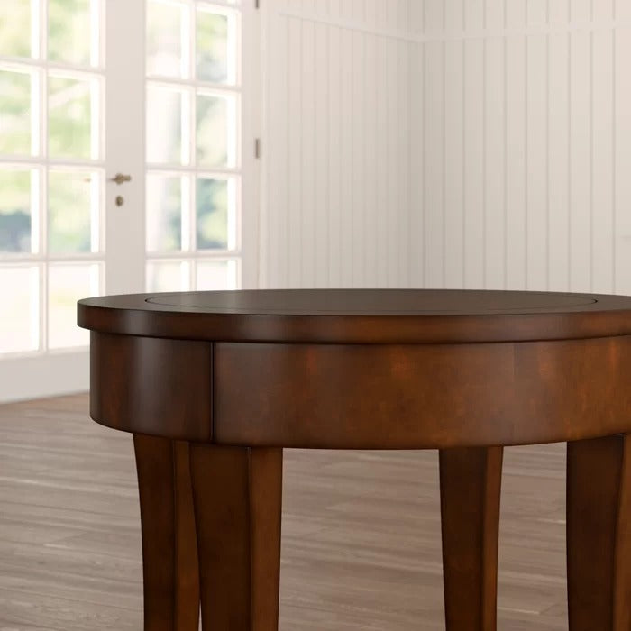 Coffee Table Set: Mahogany Finish 3 Piece Coffee Table Set