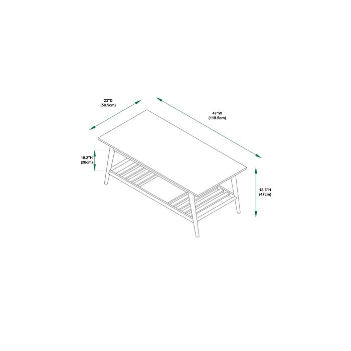 Coffee Table Set: Modern Wooden 3 Piece Coffee Table Set