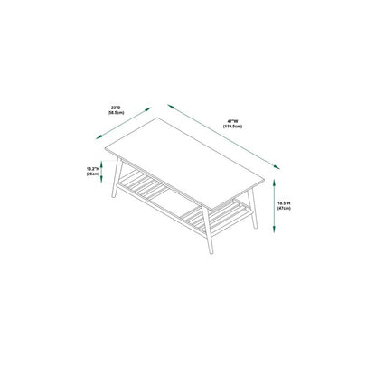 Coffee Table Set: Modern Wooden 3 Piece Coffee Table Set