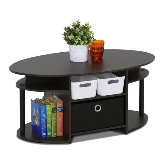 Coffee Table: Shelf Coffee Table with Storage