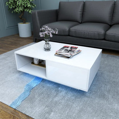 Coffee Table:  Solid Coffee Table with Storage