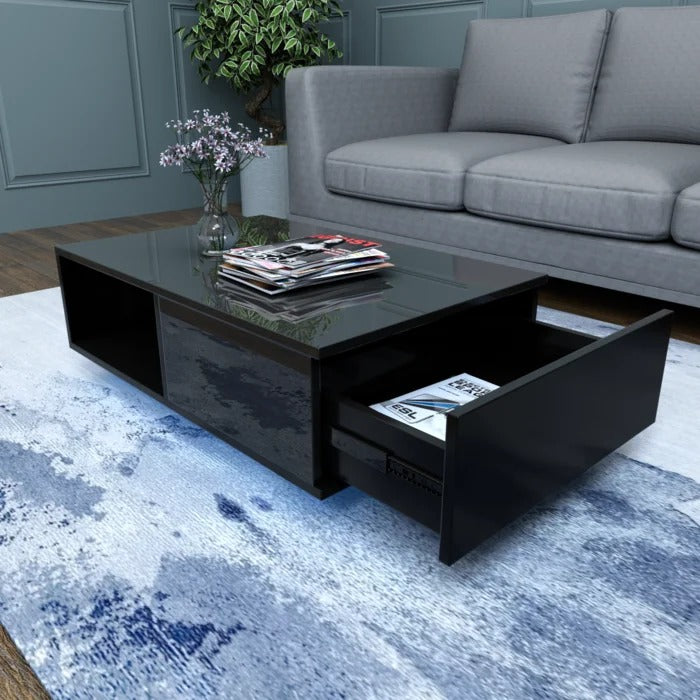Coffee Table:  Solid Coffee Table with Storage